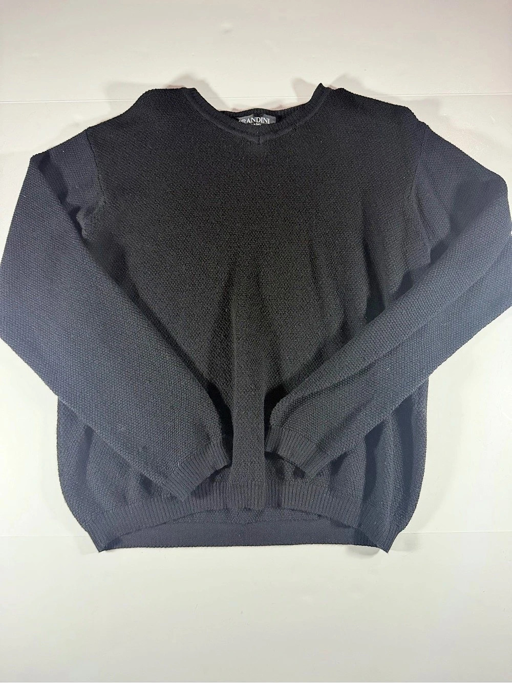BRANDINI Men's 100% Merino Wool V-neck Sweater Size Medium